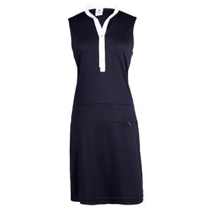Daily Sports Melinda Sleeveless Navy and White Golf Dress, Size XS